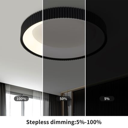 Brilagi - LED-himennettävä kattovalaisin FALCON MODERN LED/54W/230V 3000-6500K Ø 60 cm musta + kaukosäädin