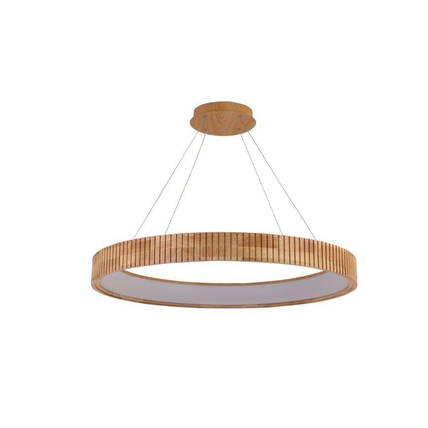 Brilagi - LED-riippuvalaisin vaijerilla FALCON WOOD MODERN LED/60W/230V 3000/4000/6000K Ø 80 cm puinen
