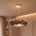 BRILAGI - FEATHER LED-riippuvalaisin vaijerilla, 3 x E27 (maks. 40 W, 230 V) + 3 x LED (3 W), Ø 50 cm, harmaa