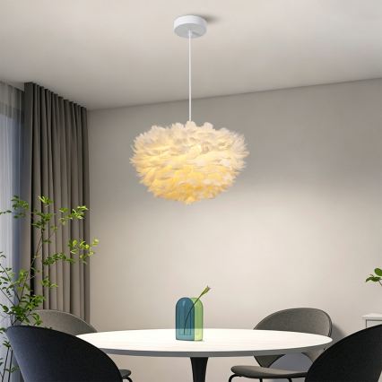 BRILAGI - FEATHER-riippuvalaisin kaapelilla 3xE27/40W/230V Ø 40 cm valkoinen