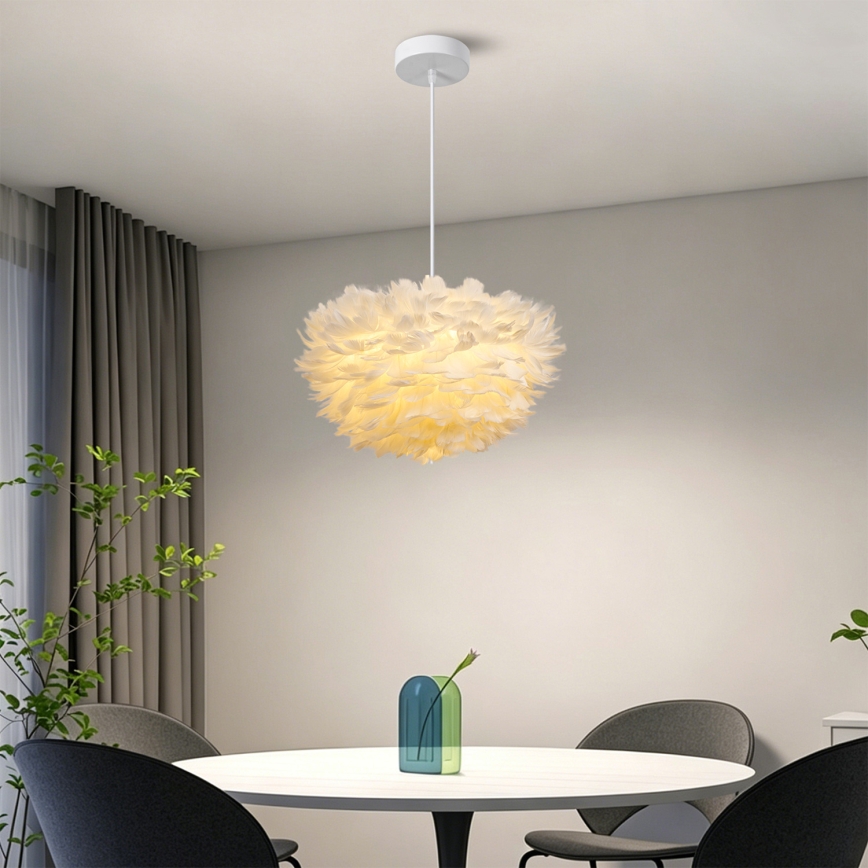 BRILAGI - FEATHER-riippuvalaisin kaapelilla 3xE27/40W/230V Ø 40 cm valkoinen