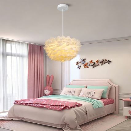 BRILAGI - FEATHER-riippuvalaisin kaapelilla 3xE27/40W/230V Ø 40 cm valkoinen