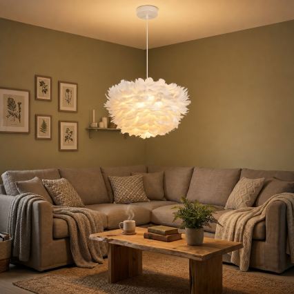 BRILAGI - FEATHER-riippuvalaisin kaapelilla 3xE27/40W/230V Ø 40 cm valkoinen