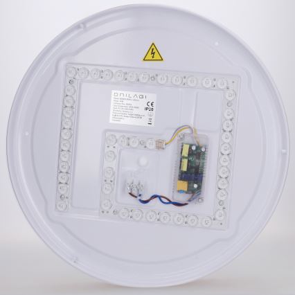 Brilagi - LED-himmennettävä kattovalaisin FLOCO LED/48W/230V halkaisija 40 cm puukuosi/valkoinen + kaukosäädin