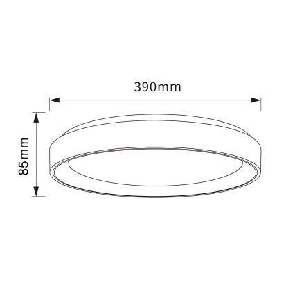 Brilagi - LED-himmennettävä kattovalaisin FLOCO LED/48W/230V halkaisija 40 cm puukuosi/valkoinen + kaukosäädin