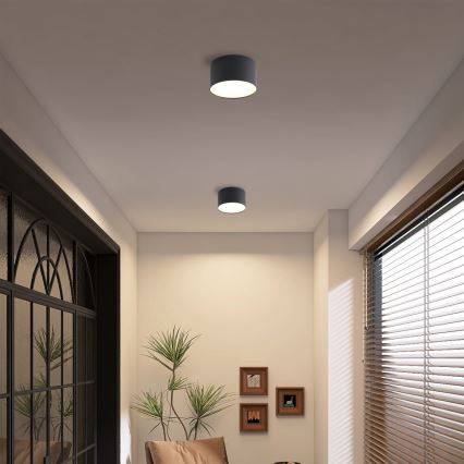Brilagi - FORIS LED-kylpyhuoneen kattovalaisin LED/9W/230V Ø 9 cm musta IP44