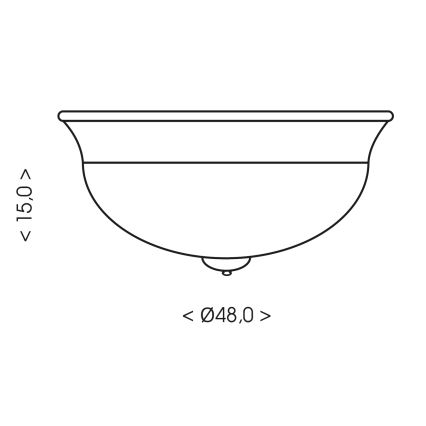 Brilagi - FRESCO-kattovalaisin 3xE27/40W/230V, halkaisija 48 cm, ruskea