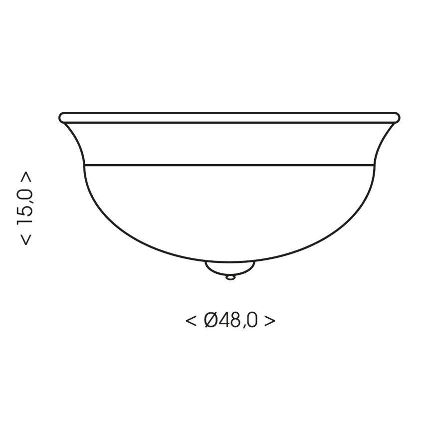 Brilagi - FRESCO-kattovalaisin 3xE27/40W/230V, halkaisija 48 cm, ruskea