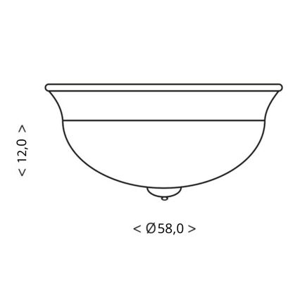 BRILAGI - FRESCO-kattovalaisin 3xE27/40W/230V, halkaisija 48 cm, ruskea