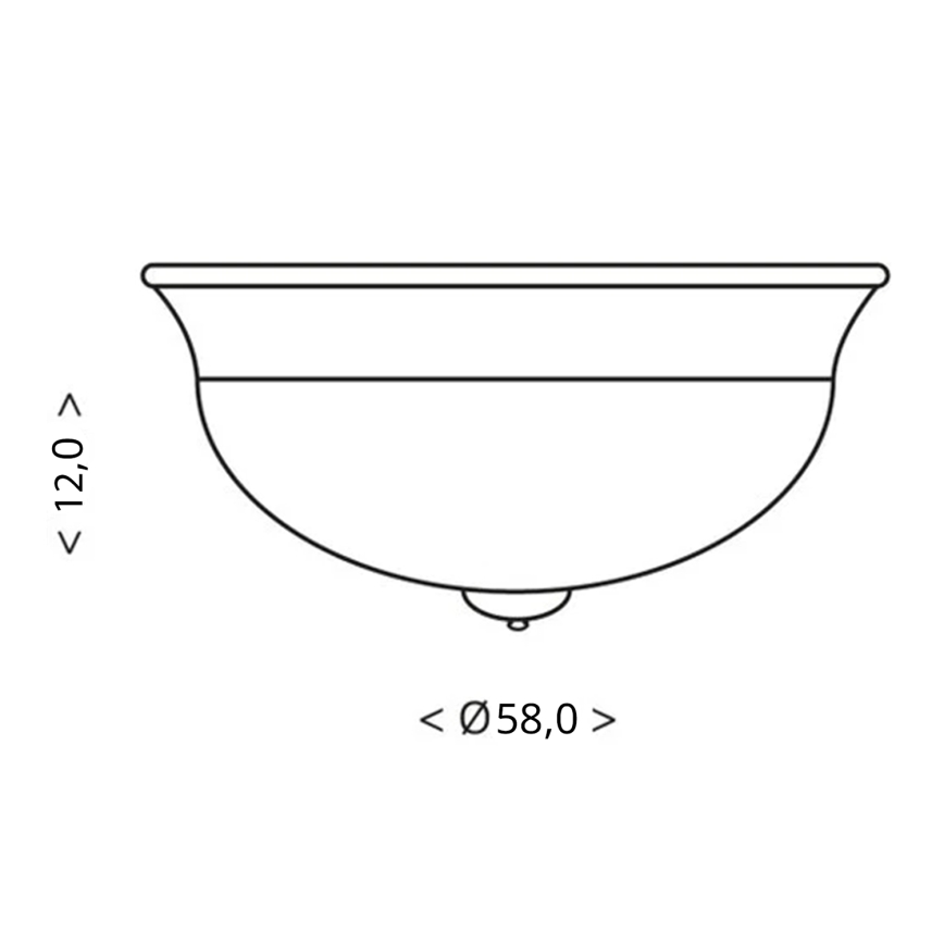 BRILAGI - FRESCO-kattovalaisin 3xE27/40W/230V, halkaisija 48 cm, ruskea
