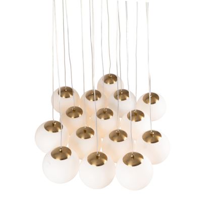 Brilagi - GLOBE-riippuvalaisin vaijerilla 15xE14/15W/230V valkoinen