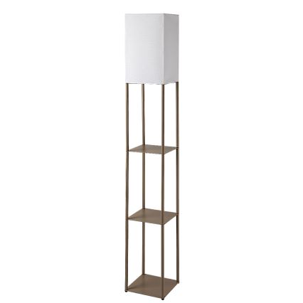 Brilagi - GRADUS hyllyillä varustettu lattiavalaisin 1xE27/40W/230V 150 cm harmaa/beige