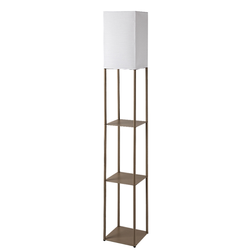 Brilagi - GRADUS hyllyillä varustettu lattiavalaisin 1xE27/40W/230V 150 cm harmaa/beige