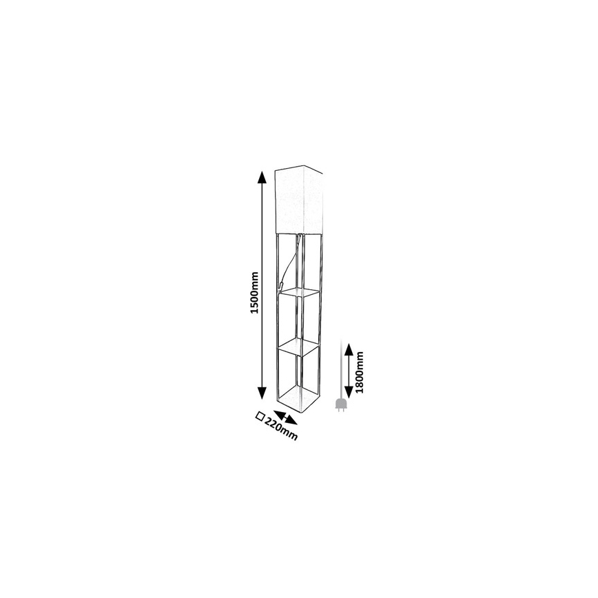 Brilagi - GRADUS hyllyillä varustettu lattiavalaisin 1xE27/40W/230V 150 cm harmaa/beige