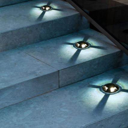 Brilagi - GROUNDRAY LED ajettava ulkovalaisin LED/1W/230V musta IP67