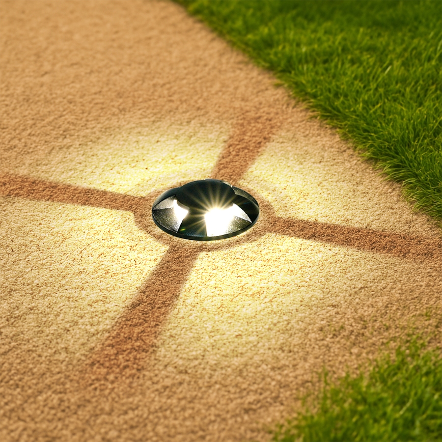 Brilagi - GROUNDRAY LED ajettava ulkovalaisin LED/1W/230V musta IP67