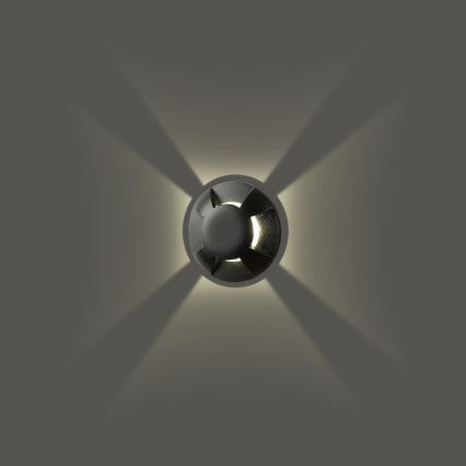 Brilagi - GROUNDRAY LED ajettava ulkovalaisin LED/1W/230V musta IP67