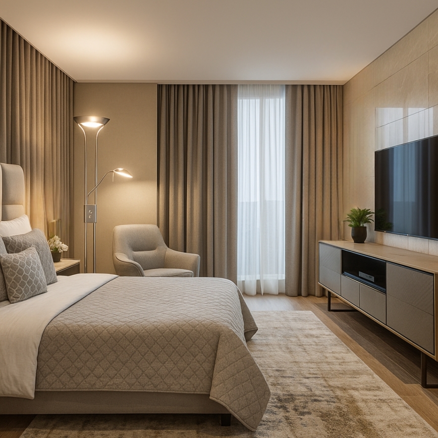 Brilagi - Himennettävä lattiavalaisin SCARLETT 1xR7s/230W/230V + 1xG9/40W mattakromi