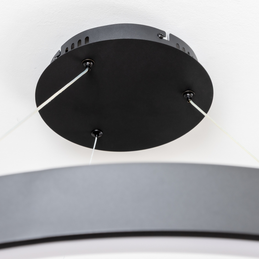 Brilagi - LED-himmennettävä riippuvalaisin ripustuskaapelilla FALCON II LED/108W/230V 3000-6500K halkaisija 80 cm musta + kaukosäädin