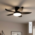 Brilagi - Himennettävä LED-kattotuuletin LED/32 W/230 V Ø 95 cm, musta + kaukosäädin