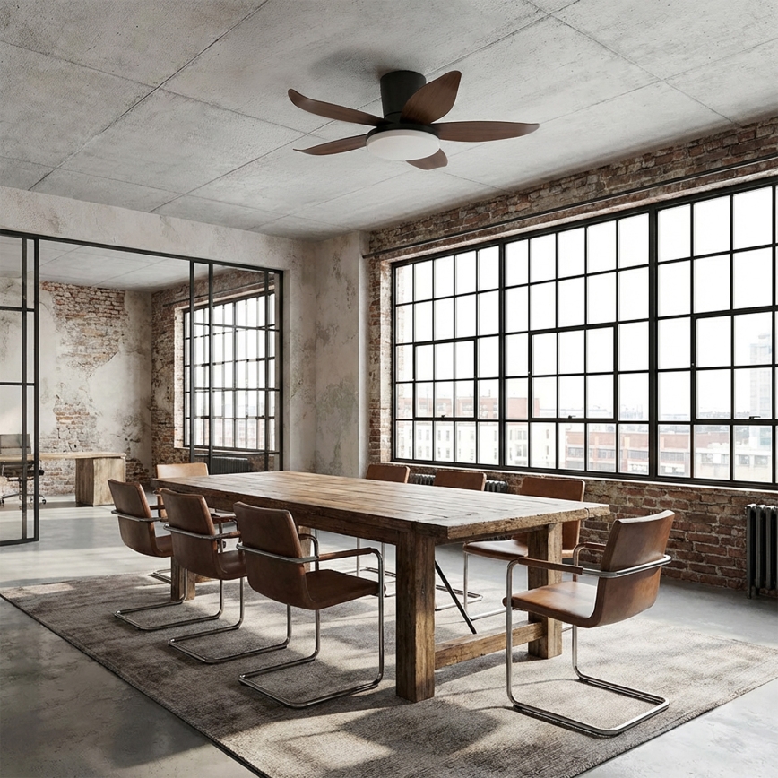 Brilagi - Himennettävä LED-kattotuuletin 32 W / 230 V, 95 cm, musta/ruskea + kaukosäädin