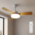 Brilagi - himennettävä LED-kattotuuletin LED/34W/230V 106 cm valkoinen/ruskea + kaukosäädin