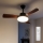 Brilagi - Himennettävä LED-kattotuuletin LED/34W/230V 3000-6500K Ø 106 cm musta/ruskea + kaukosäädin