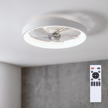 Brilagi - himennettävä LED-kattotuuletin LED/34W/230V halkaisija 50 cm valkoinen + kaukosäädin