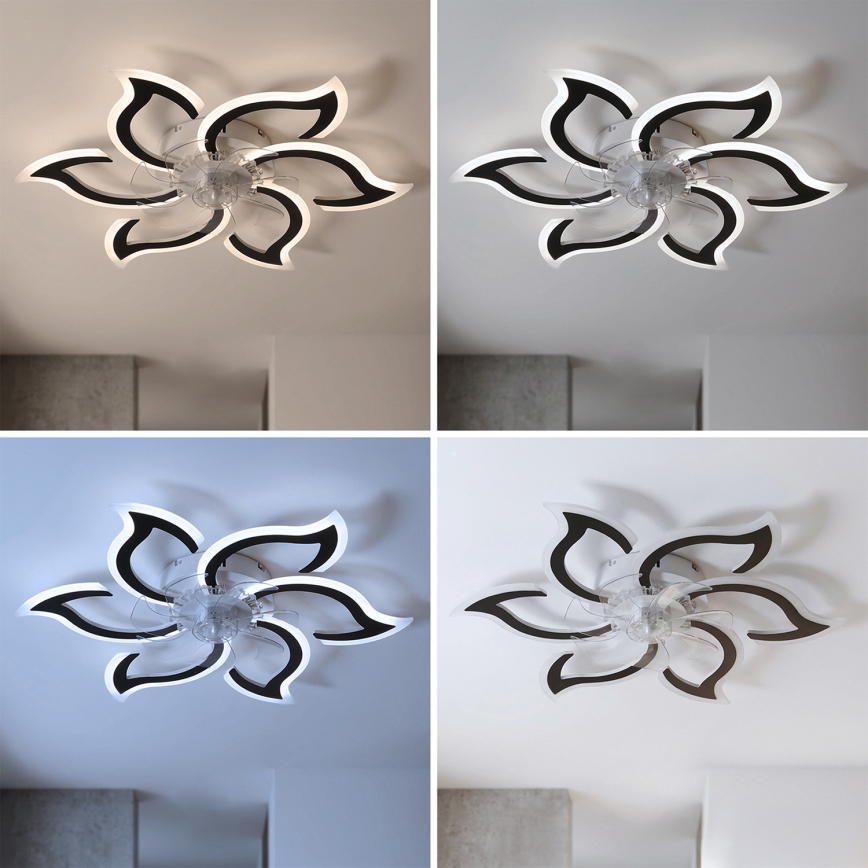 Brilagi - LED-himmennettävä kattotuuletin LED/34W/230V 3000–6500K Ø 83 cm musta + kaukosäädin