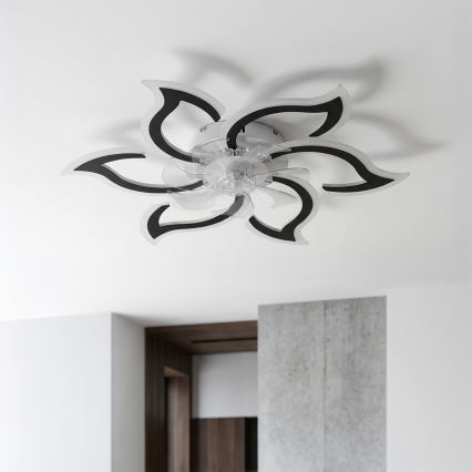 Brilagi - LED-himmennettävä kattotuuletin LED/34W/230V 3000–6500K Ø 83 cm musta + kaukosäädin