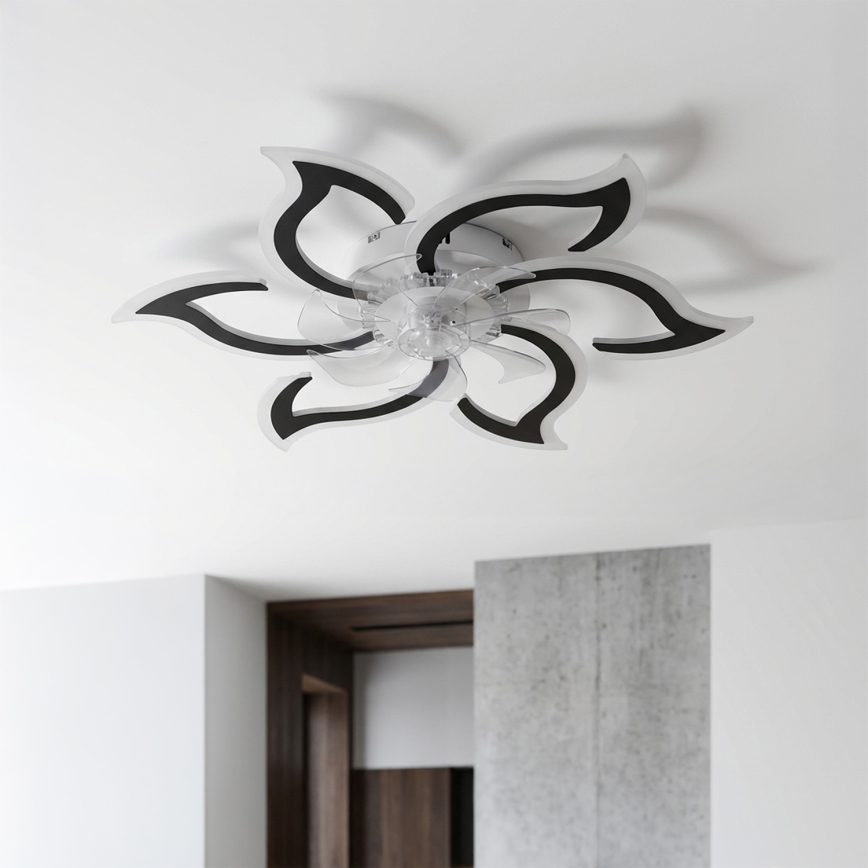 Brilagi - LED-himmennettävä kattotuuletin LED/34W/230V 3000–6500K Ø 83 cm musta + kaukosäädin