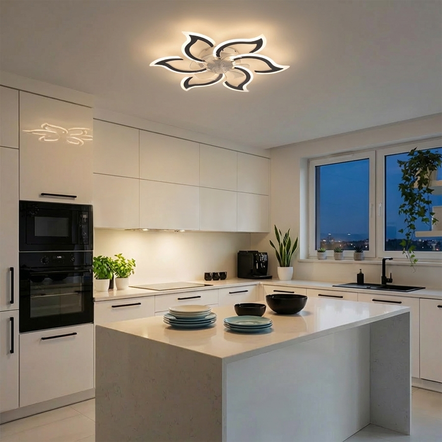 Brilagi - LED-himmennettävä kattotuuletin LED/34W/230V 3000–6500K Ø 83 cm musta + kaukosäädin