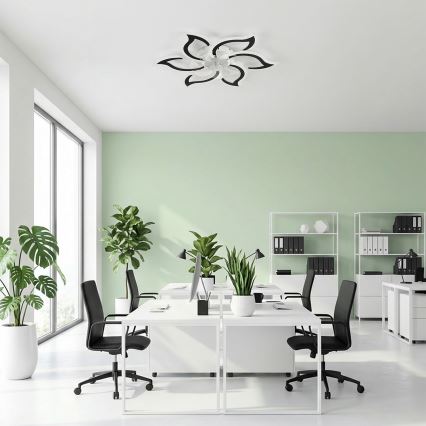 Brilagi - LED-himmennettävä kattotuuletin LED/34W/230V 3000–6500K Ø 83 cm musta + kaukosäädin