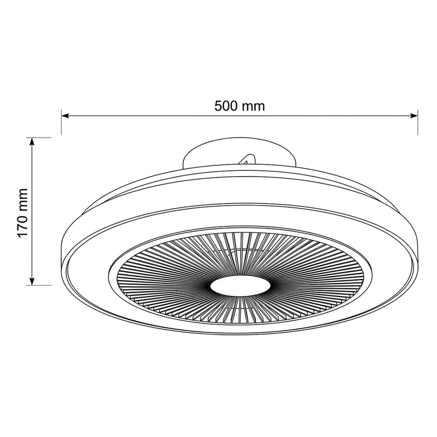 Brilagi - himmennettävä LED-kattotuuletin LED/38W/230V 3000-6500K halkaisija 50 cm valkoinen/ruskea + kaukosäädin