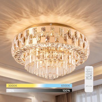 BRILAGI - Himennettävä LED-kattovalaisin AURELIA LED/45W/230V 3000-6000K halkaisija 50 cm kultainen + kaukosäädin