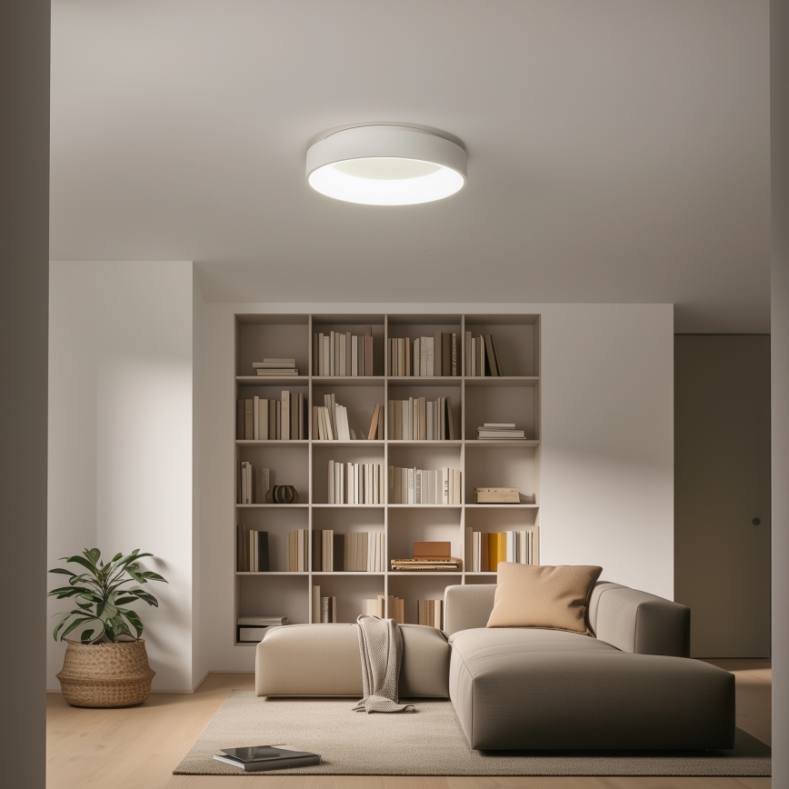 Brilagi - himmennettävä LED-kattovalaisin FALCON LED/80W/230V 3000-6500K Ø 60 cm valkoinen + kaukosäädin