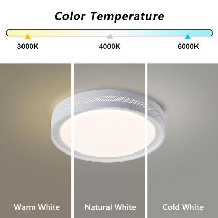 Brilagi - LED-himmennettävä kattovalaisin KREON LED/54W/230V 3000-6000K valkoinen, halkaisija 38 cm + kaukosäädin