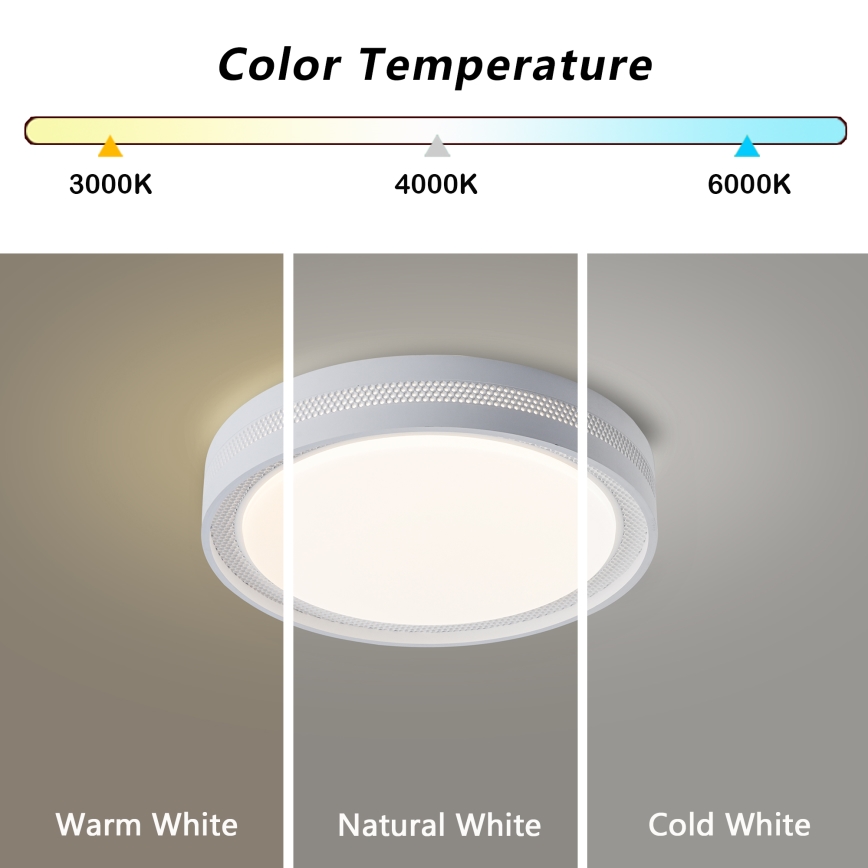 Brilagi - LED-himmennettävä kattovalaisin KREON LED/54W/230V 3000-6000K valkoinen, halkaisija 38 cm + kaukosäädin