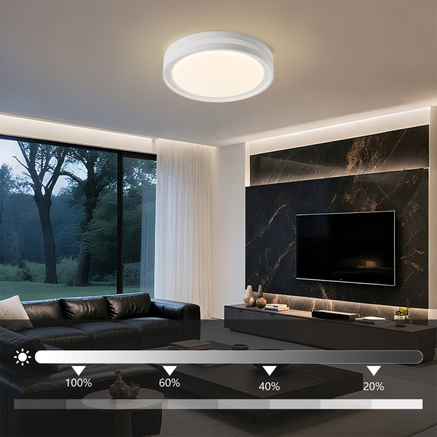 Brilagi - LED-himmennettävä kattovalaisin KREON LED/54W/230V 3000-6000K valkoinen, halkaisija 38 cm + kaukosäädin