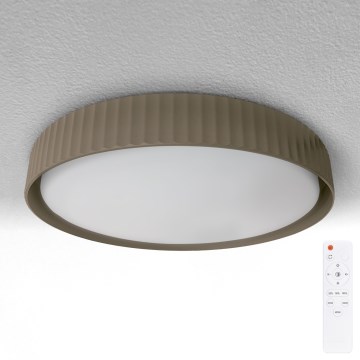 Brilagi - Himennettävä LED-kattovalaisin LUCIA, 48 W, 230 V, 3000–6500 K, Ø 41 cm, ruskeanharmaa (taupe) + kaukosäädin