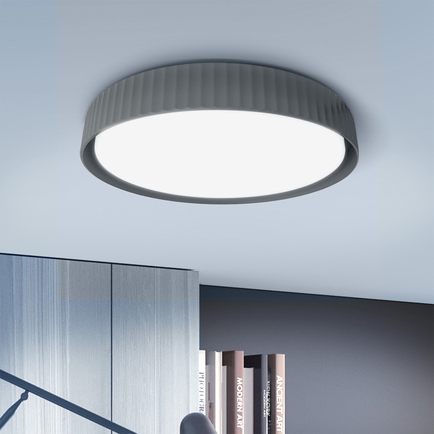 Brilagi - LUCIA himmennettävä LED-kattovalaisin 48 W / 230 V, 3000–6500 K, Ø 41 cm, harmaa + kaukosäädin