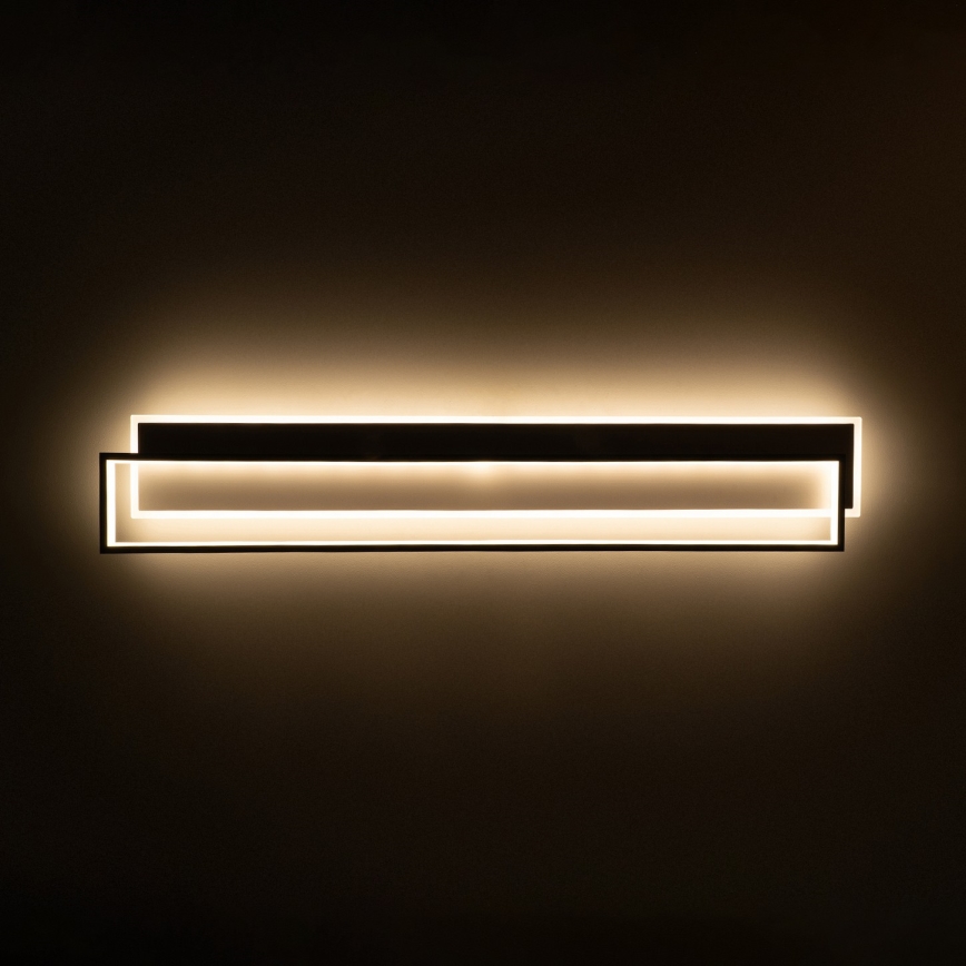 BRILAGI - Himennettävä LED-kattovalaisin OUTLINE LED/90W/230V 3000-6000K 18x100 cm valkoinen/musta + kaukosäädin