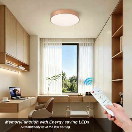 BRILAGI - Himmennettävä LED-kattovalaisin POOL LED/48W/230V 3000–6000K halkaisija 40 cm pronssi + kaukosäädin