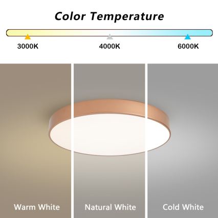 BRILAGI - himmennettävä LED-kattovalaisin POOL LED/60W/230V 3000-6000K halkaisija 50 cm pronssinvärinen + kaukosäädin