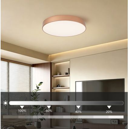 BRILAGI - himmennettävä LED-kattovalaisin POOL LED/60W/230V 3000-6000K halkaisija 50 cm pronssinvärinen + kaukosäädin