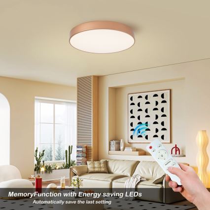 BRILAGI - himmennettävä LED-kattovalaisin POOL LED/60W/230V 3000-6000K halkaisija 50 cm pronssinvärinen + kaukosäädin