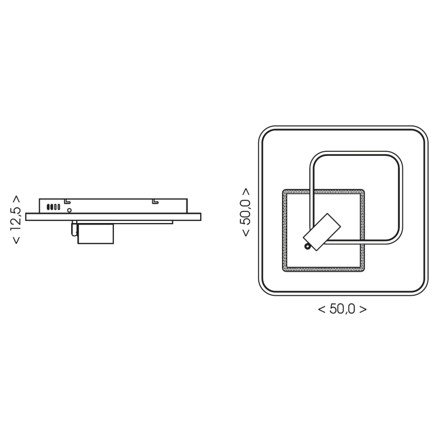 Brilagi - UNITY LED himmennettävä kattovalaisin LED/75W/230V + 1xGU10/3W 3000-6000K 50x50 cm valkoinen/musta + kaukosäädin