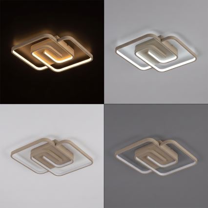 BRILAGI - LED Himennettävä kattovalaisin VELO LED/64W/230V 3000-6500K 48x48 cm beige + kaukosäädin