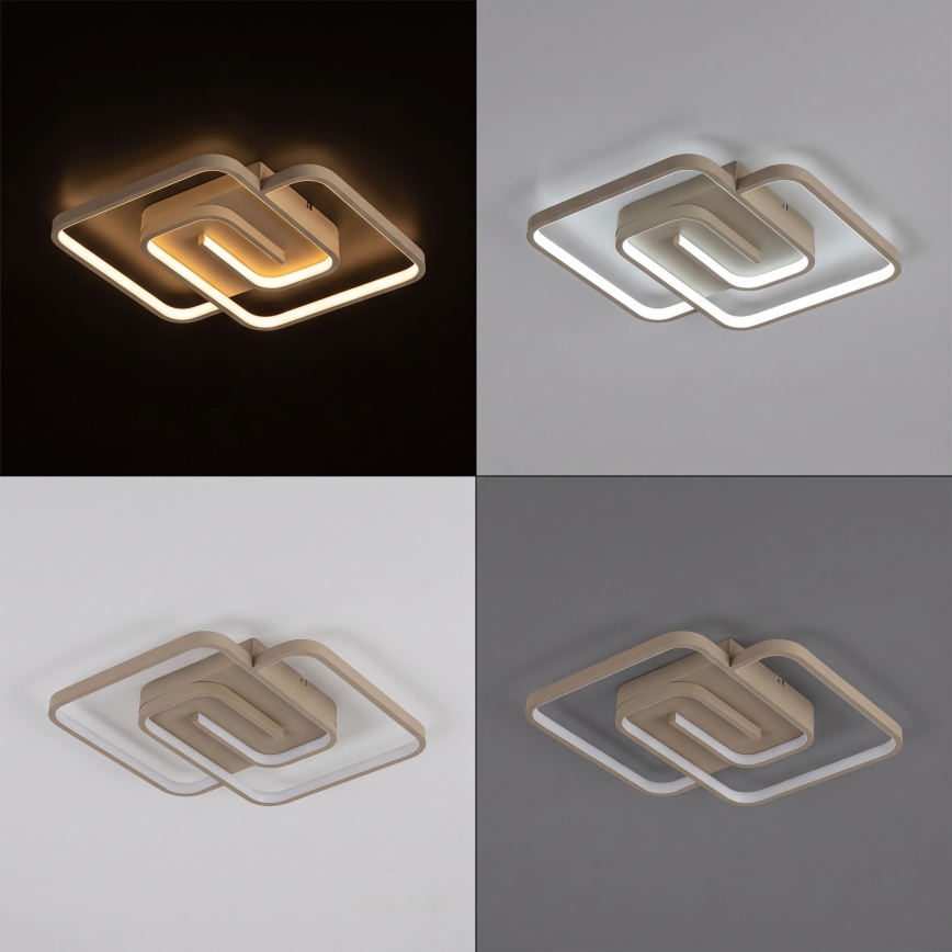 BRILAGI - LED Himennettävä kattovalaisin VELO LED/64W/230V 3000-6500K 48x48 cm beige + kaukosäädin