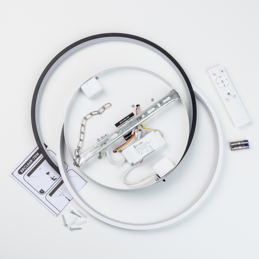 Brilagi - LED-himmennettävä kattovalaisin VELO LED/70W/230V 3000-6500K 38x47,8 cm + kaukosäädin